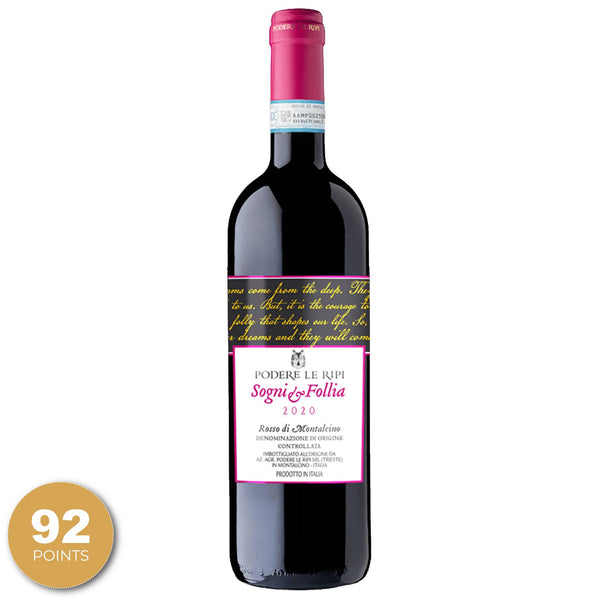 Podere Le Ripi, 'Sogni e Follia', Rosso di Montalcino, Tuscany, Italy, 2020