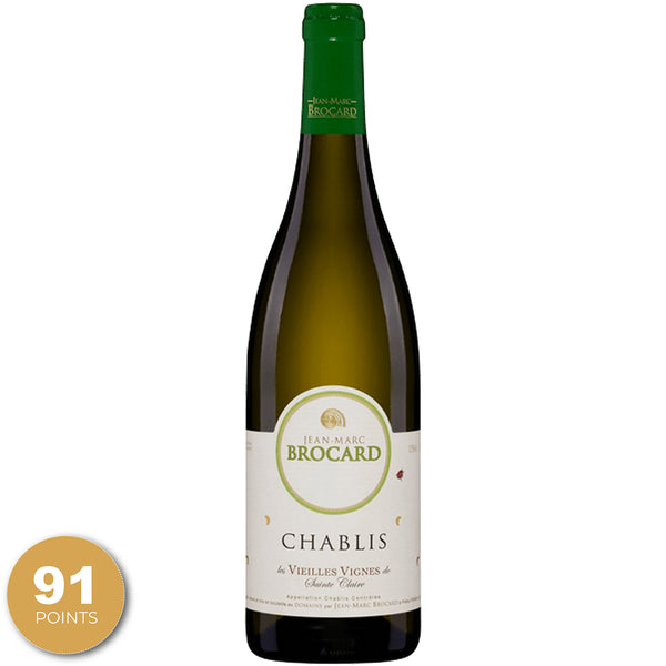 Jean-Marc Brocard, Sainte Claire Chablis Vieilles Vignes, Burgundy, France, 2019 through Merchant of Wine.