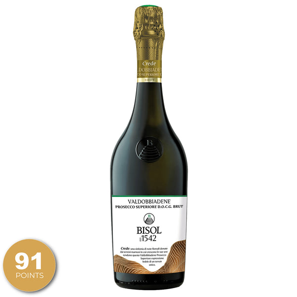 Bisol, Crede Brut, Prosecco di Valdobbiadene Superiore DOCG, Véneto, Italia, 2021