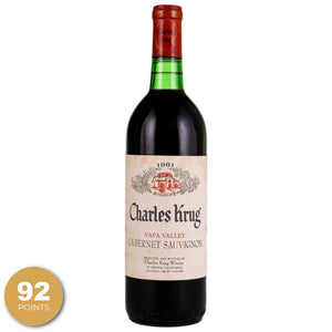 Charles Krug, Mondavi Family Vintage Selection, Cabernet Sauvignon, Napa Valley, California, 1961