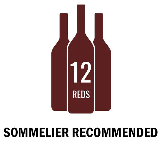 Cajas surtidas rojas "One-Click" recomendadas por Sommelier de 12 botellas