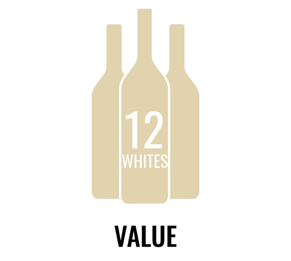 Cajas surtidas "One-Click" de 12 botellas de gran valor All Whites