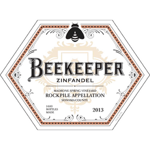 Beekeeper Cellars, Zinfandel, Madrone Spring Vineyard, Rockpile, Sonoma County, California, 2013 - Merchant of Wine